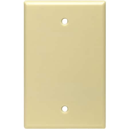 Leviton 1-Gang Midway Thermoset Blank Wall Plate, Ivory 001-80514-00I